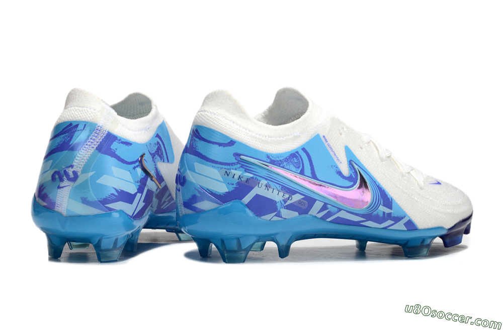 Nike Phantom Luna Elite FG Firm Ground Soccer Cleats - Beige/Blue/White 6
