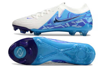 Nike Phantom Luna Elite FG Firm Ground Soccer Cleats - Beige/Blue/White