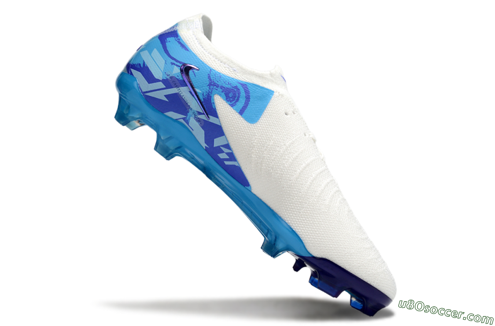 Nike Phantom Luna Elite FG Firm Ground Soccer Cleats - Beige/Blue/White 4