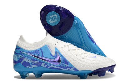 Nike Phantom Luna Elite FG Firm Ground Soccer Cleats - Beige/Blue/White