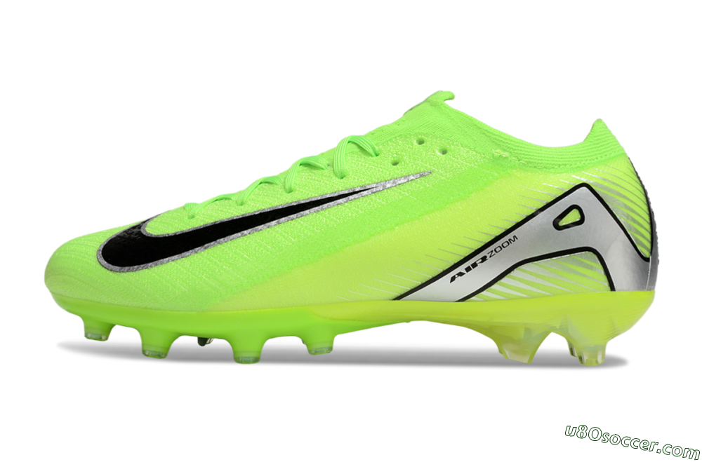 Nike Air Zoom Mercurial Vapor 16 Elite AG Artificial Grass Soccer Cleats - Yellow/Black/Silver 2
