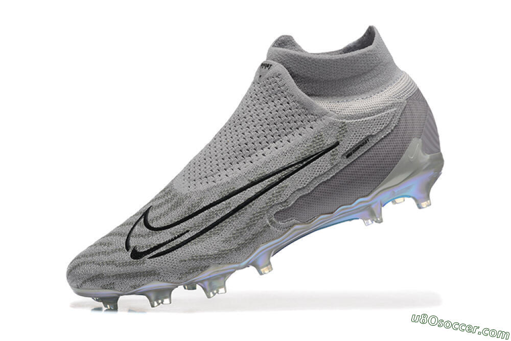 Nike Phantom GX 2 Elite FG Firm Ground Soccer Cleats - Grey/Black/Gold 8