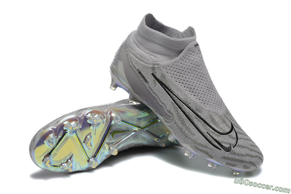 Nike Phantom GX 2 Elite FG Firm Ground Soccer Cleats - Grey/Black/Gold 4
