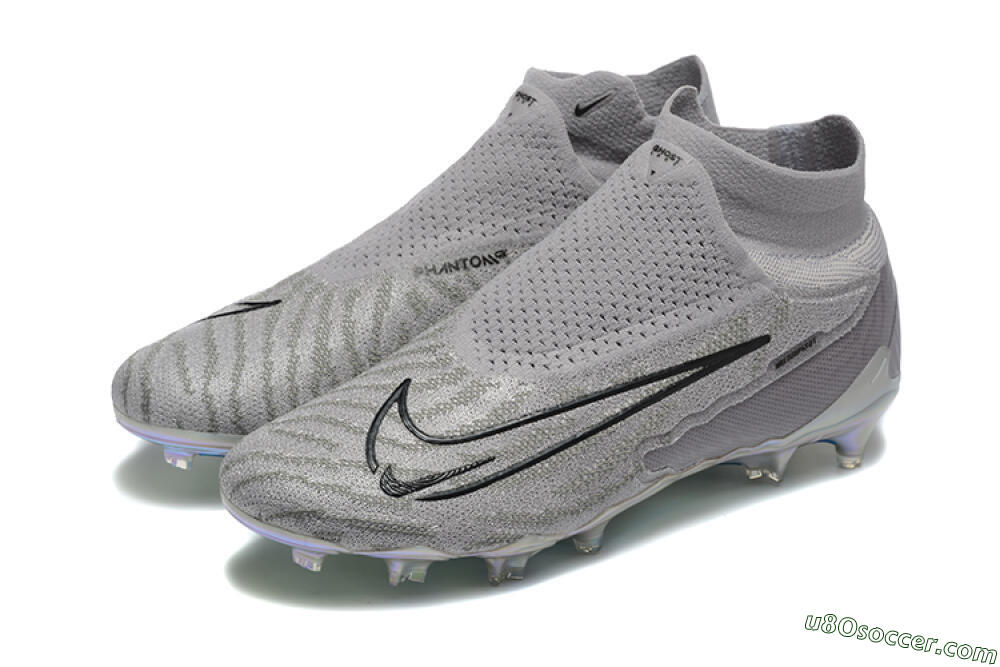 Nike Phantom GX 2 Elite FG Firm Ground Soccer Cleats - Grey/Black/Gold 5