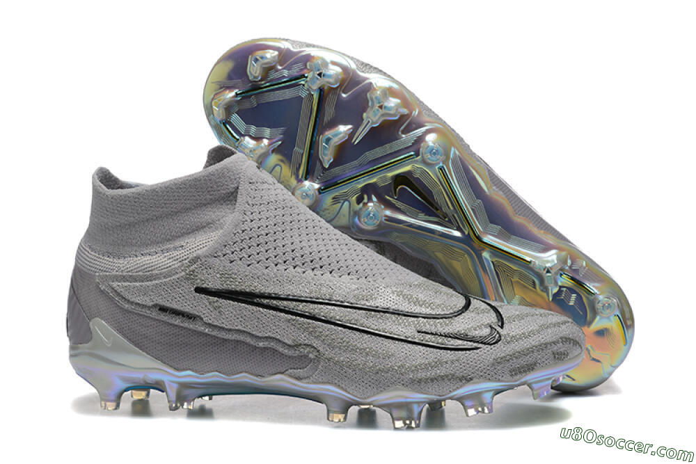 Nike Phantom GX 2 Elite FG Firm Ground Soccer Cleats - Grey/Black/Gold 1