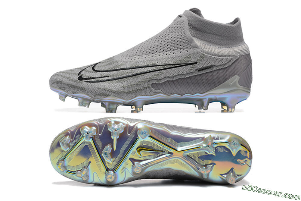 Nike Phantom GX 2 Elite FG Firm Ground Soccer Cleats - Grey/Black/Gold 0