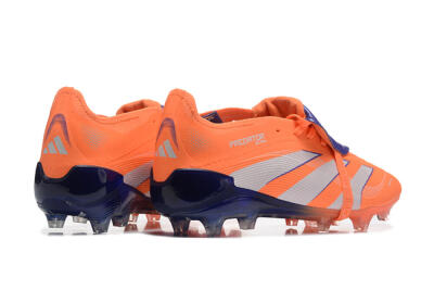 Adidas Predator Elite 25 Foldover Tongue FG Firm Ground Soccer Cleats - Orange/Purple/Blue