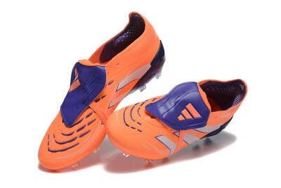 Adidas Predator Elite 25 Foldover Tongue FG Firm Ground Soccer Cleats - Orange/Purple/Blue