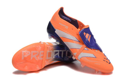 Adidas Predator Elite 25 Foldover Tongue FG Firm Ground Soccer Cleats - Orange/Purple/Blue