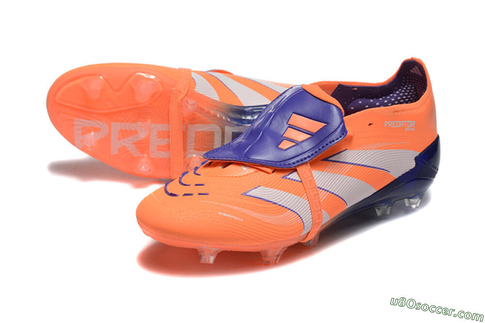 Adidas Predator Elite 25 Foldover Tongue FG Firm Ground Soccer Cleats - Orange/Purple/Blue 3