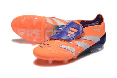 Adidas Predator Elite 25 Foldover Tongue FG Firm Ground Soccer Cleats - Orange/Purple/Blue