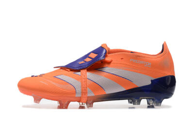 Adidas Predator Elite 25 Foldover Tongue FG Firm Ground Soccer Cleats - Orange/Purple/Blue
