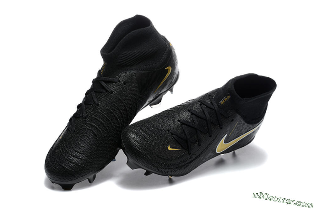 Nike Phantom Luna Elite FG Firm Ground Soccer Cleats - Black/Gold 6