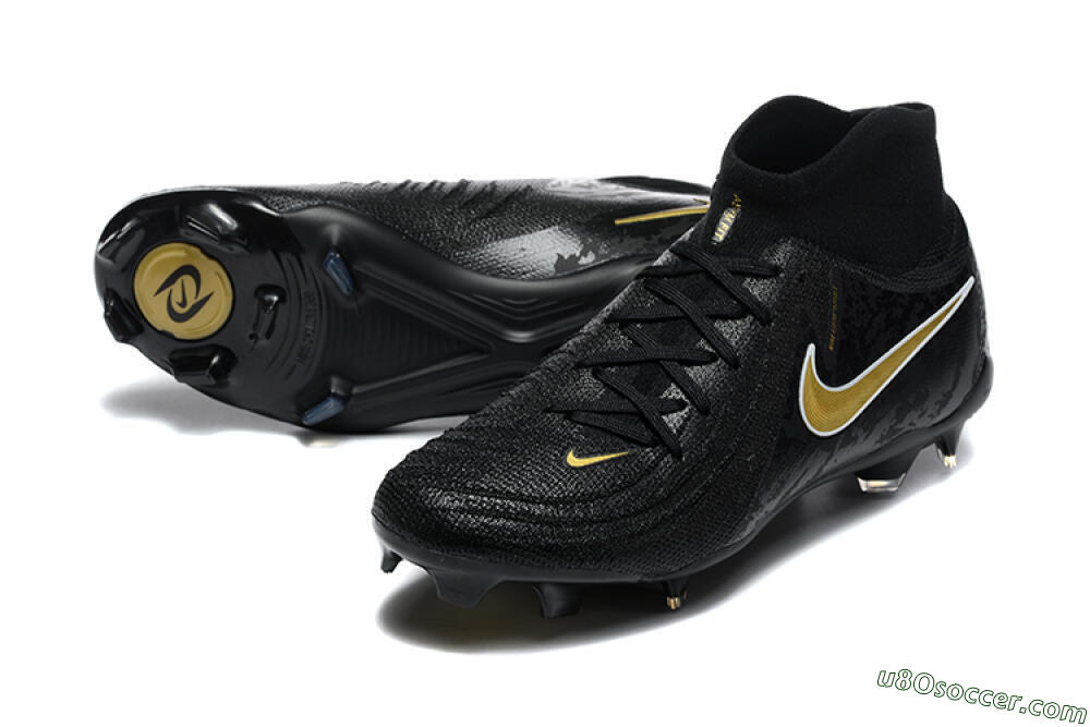 Nike Phantom Luna Elite FG Firm Ground Soccer Cleats - Black/Gold 3