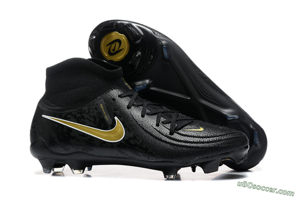 Nike Phantom Luna Elite FG Firm Ground Soccer Cleats - Black/Gold 1