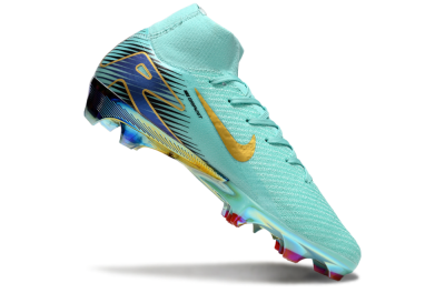 Nike Air Zoom Mercurial Superfly 10 Elite FG Firm Ground Soccer Cleats - Jade/Gold/Blue