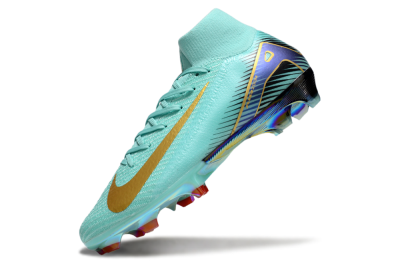 Nike Air Zoom Mercurial Superfly 10 Elite FG Firm Ground Soccer Cleats - Jade/Gold/Blue