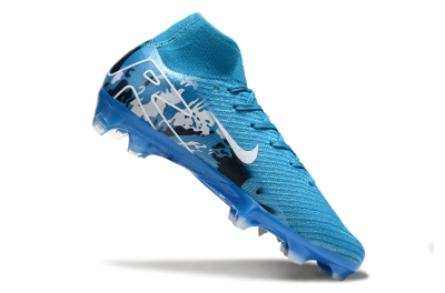 Nike Air Zoom Mercurial Superfly 10 Elite FG Firm Ground Soccer Cleats - Blue/White/Black