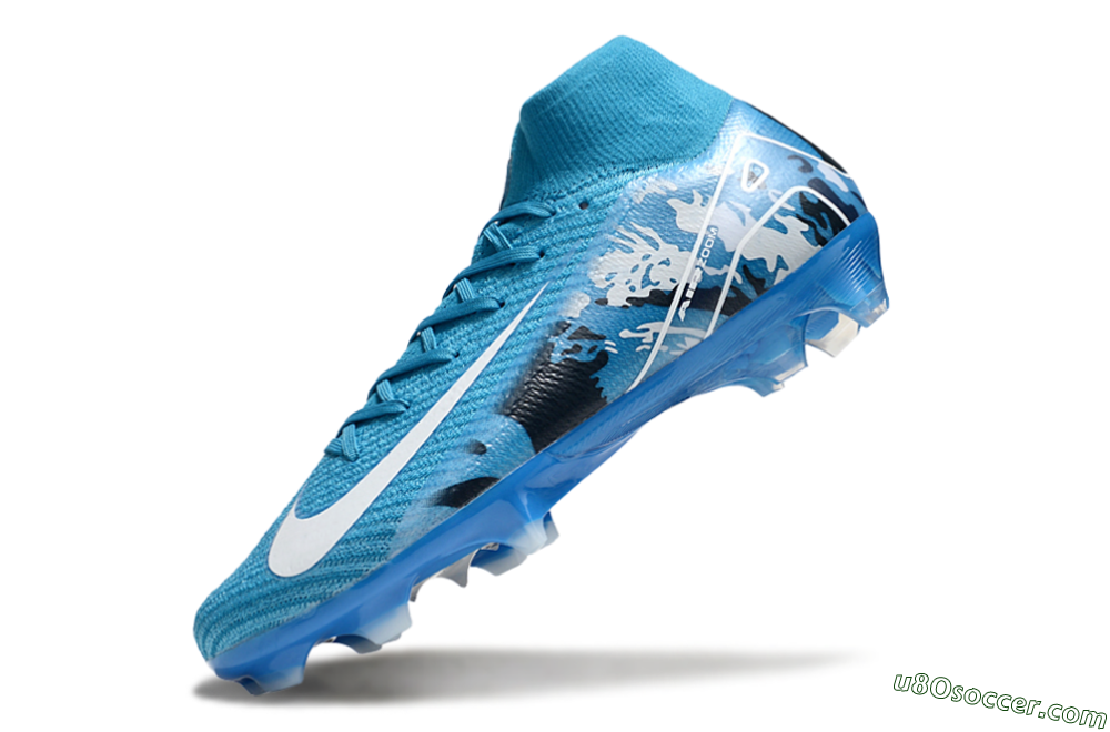 Nike Air Zoom Mercurial Superfly 10 Elite FG Firm Ground Soccer Cleats - Blue/White/Black 5
