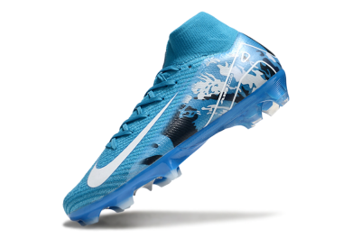Nike Air Zoom Mercurial Superfly 10 Elite FG Firm Ground Soccer Cleats - Blue/White/Black