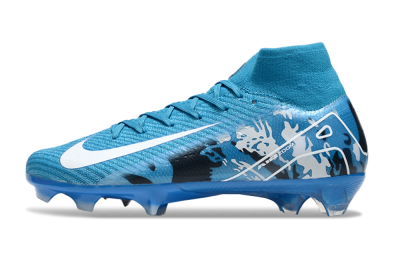 Nike Air Zoom Mercurial Superfly 10 Elite FG Firm Ground Soccer Cleats - Blue/White/Black