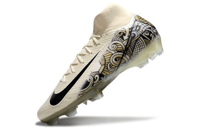 Nike Air Zoom Mercurial Superfly 10 Elite FG Firm Ground Soccer Cleats - Beige/Black/Yellow