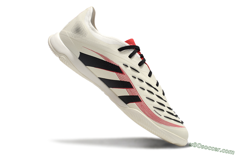 Adidas Predator 25 Elite IC Indoor & Futsal Soccer Shoes - Beige/Black/Red 4