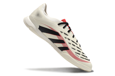 Adidas Predator 25 Elite IC Indoor & Futsal Soccer Shoes - Beige/Black/Red