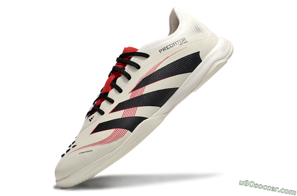 Adidas Predator 25 Elite IC Indoor & Futsal Soccer Shoes - Beige/Black/Red 5
