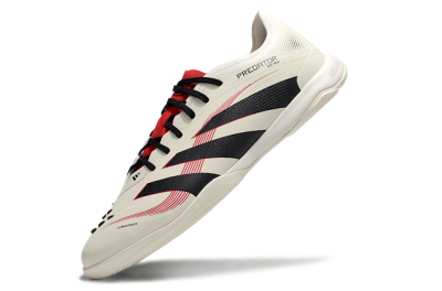 Adidas Predator 25 Elite IC Indoor & Futsal Soccer Shoes - Beige/Black/Red