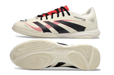 Adidas Predator 25 Elite IC Indoor & Futsal Soccer Shoes - Beige/Black/Red