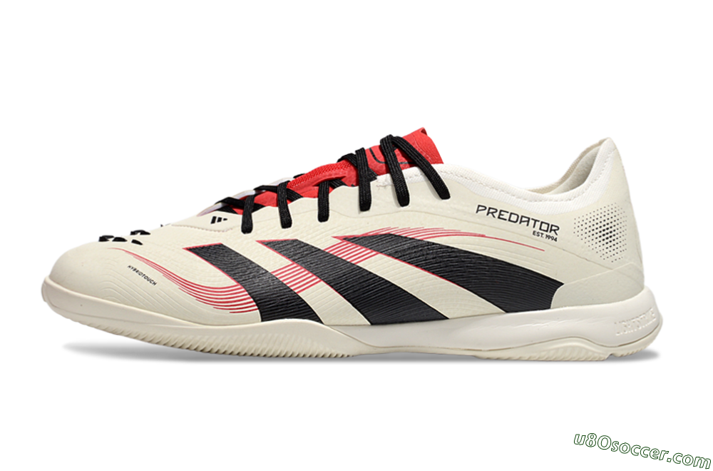Adidas Predator 25 Elite IC Indoor & Futsal Soccer Shoes - Beige/Black/Red 2