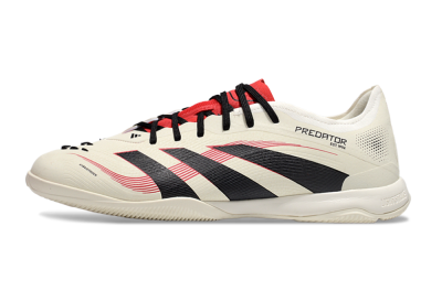 Adidas Predator 25 Elite IC Indoor & Futsal Soccer Shoes - Beige/Black/Red