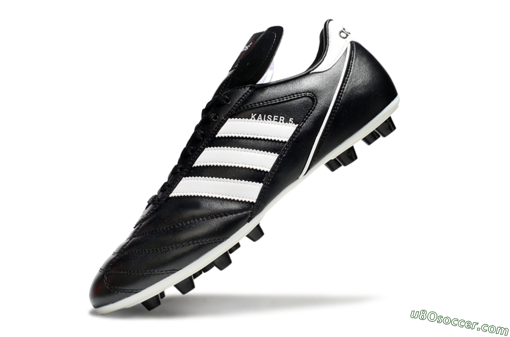 Adidas Kaiser 5 FG Firm Ground Soccer Cleats - Black/White 5