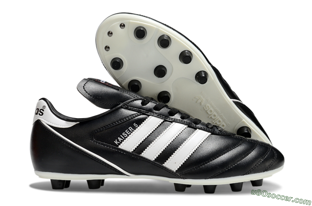 Adidas Kaiser 5 FG Firm Ground Soccer Cleats - Black/White 1