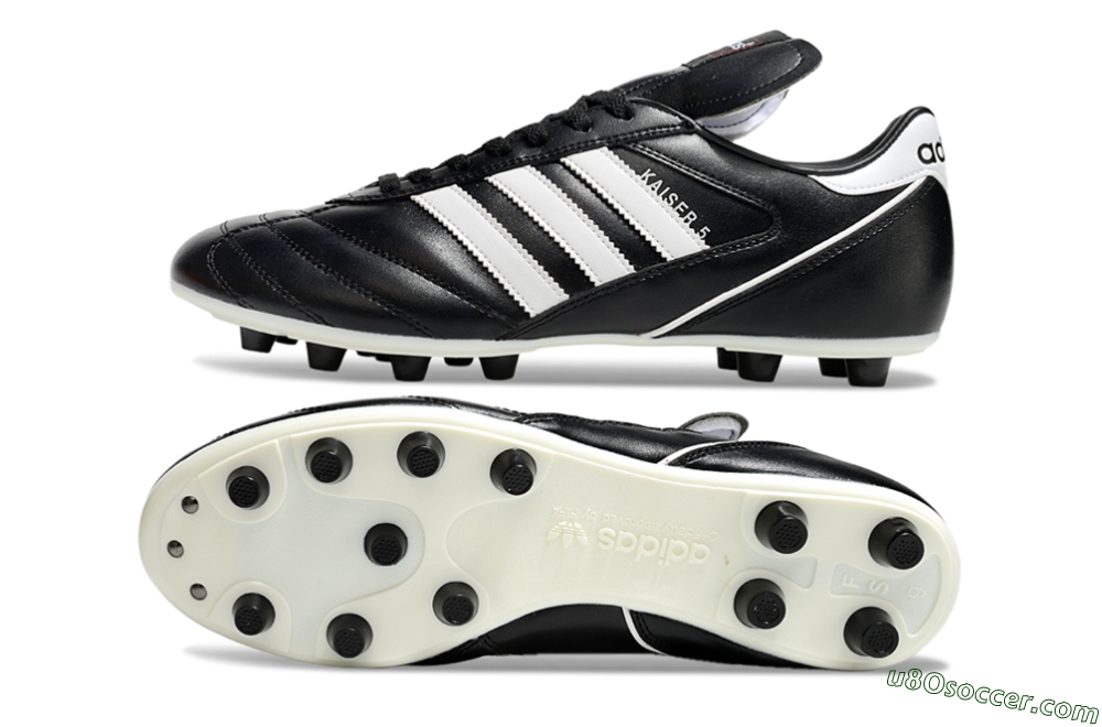 Adidas Kaiser 5 FG Firm Ground Soccer Cleats - Black/White 0