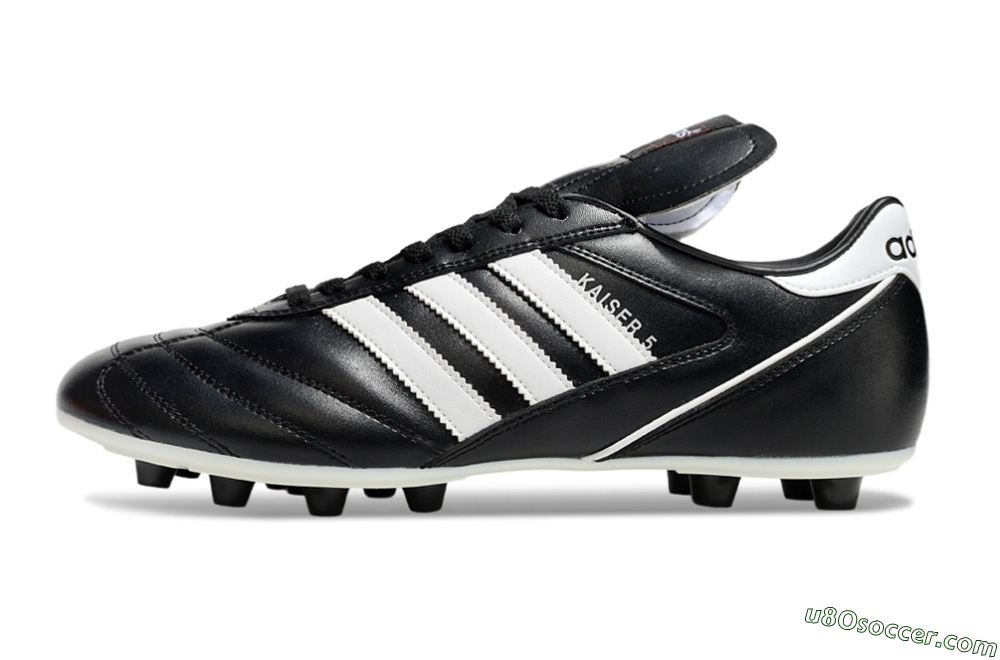 Adidas Kaiser 5 FG Firm Ground Soccer Cleats - Black/White 2