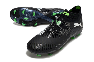 Puma Future 8 Ultimate FG Firm Ground Soccer Cleats - Black/White/Yellow