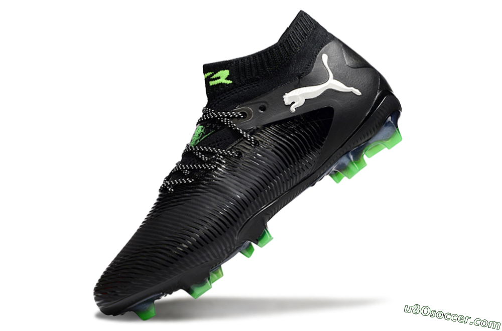 Puma Future 8 Ultimate FG Firm Ground Soccer Cleats - Black/White/Yellow 5