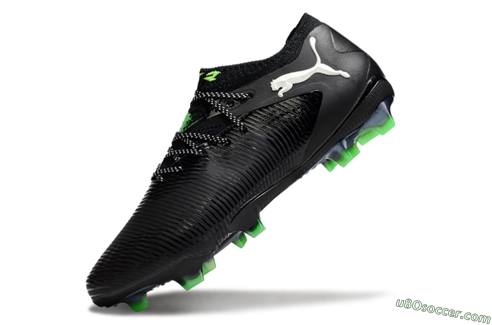 Puma Future 8 Ultimate FG Firm Ground Soccer Cleats - Black/White/Yellow 5