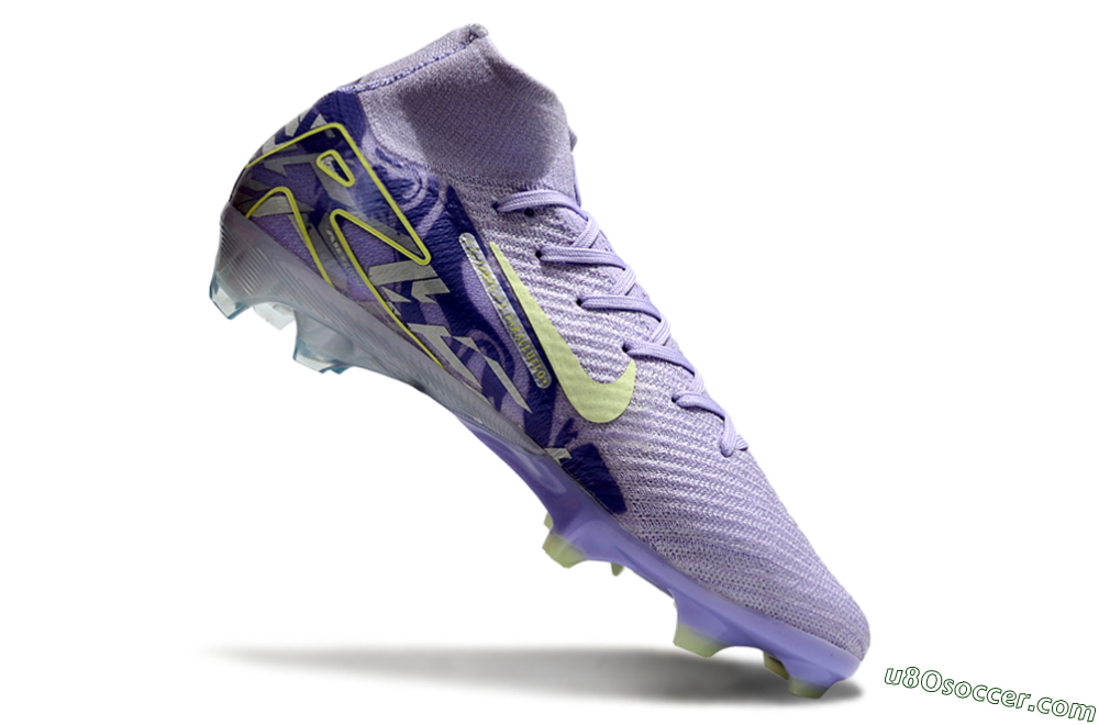 Nike Air Zoom Mercurial Superfly 10 Elite FG Firm Ground Soccer Cleats - Purple/Yellow 4