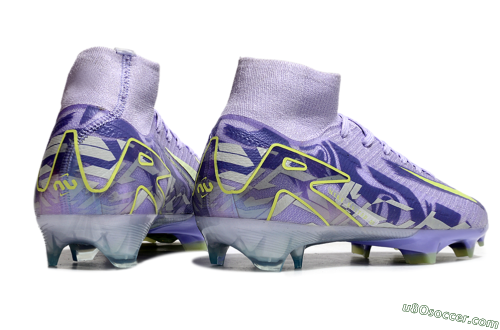 Nike Air Zoom Mercurial Superfly 10 Elite FG Firm Ground Soccer Cleats - Purple/Yellow 6