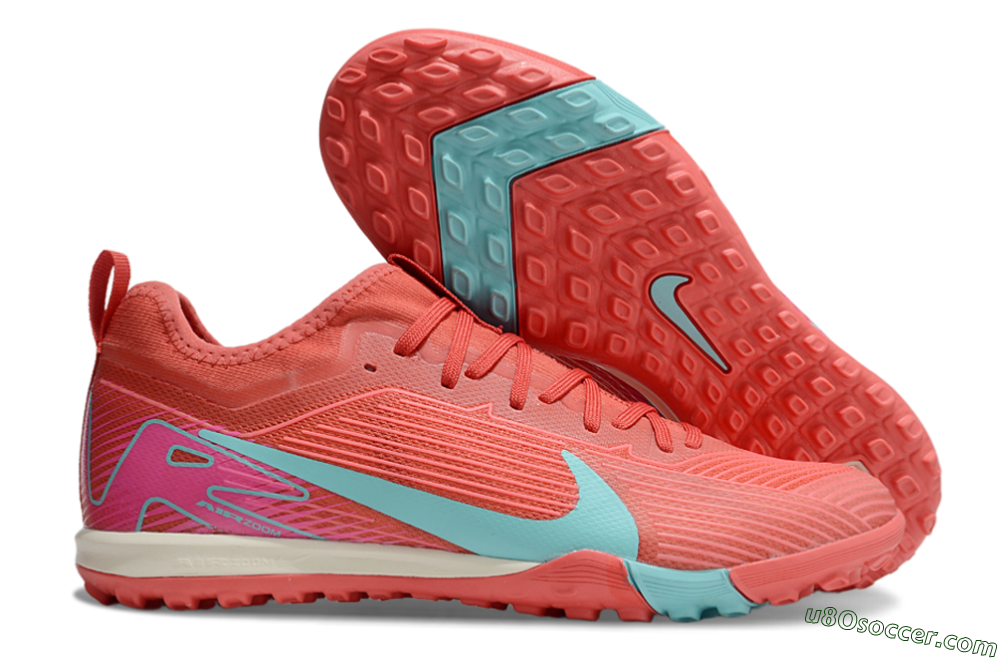 Nike Air Zoom Mercurial Vapor 16 Pro TF Artificial Turf Soccer Shoes - Red/Jade/Pink 1