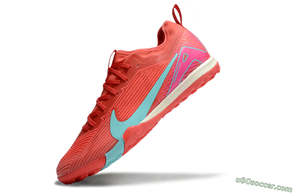 Nike Air Zoom Mercurial Vapor 16 Pro TF Artificial Turf Soccer Shoes - Red/Jade/Pink 5