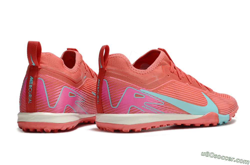 Nike Air Zoom Mercurial Vapor 16 Pro TF Artificial Turf Soccer Shoes - Red/Jade/Pink 6
