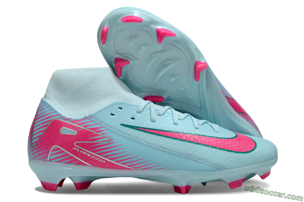 Nike Air Zoom Mercurial Superfly 10 Elite FG Firm Ground Soccer Cleats - Jade/Pink/White 1