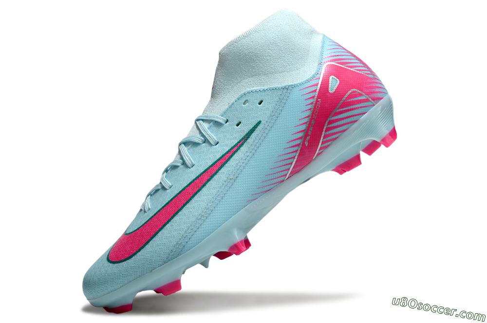 Nike Air Zoom Mercurial Superfly 10 Elite FG Firm Ground Soccer Cleats - Jade/Pink/White 5
