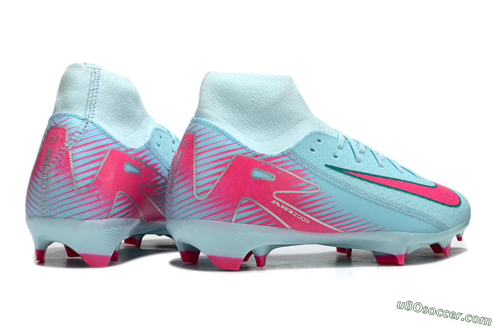 Nike Air Zoom Mercurial Superfly 10 Elite FG Firm Ground Soccer Cleats - Jade/Pink/White 6
