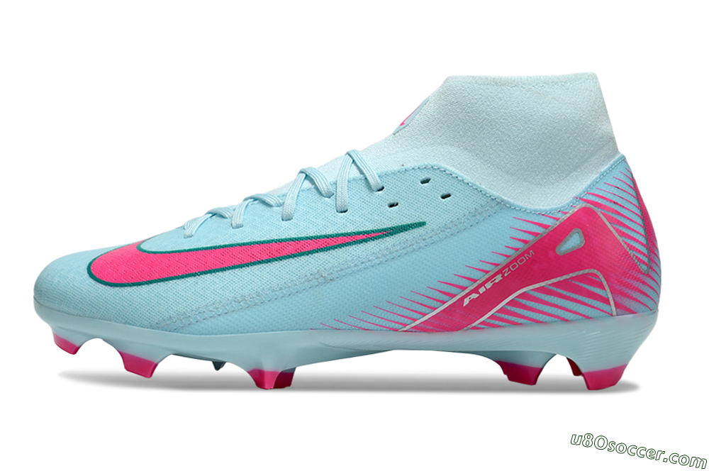 Nike Air Zoom Mercurial Superfly 10 Elite FG Firm Ground Soccer Cleats - Jade/Pink/White 2