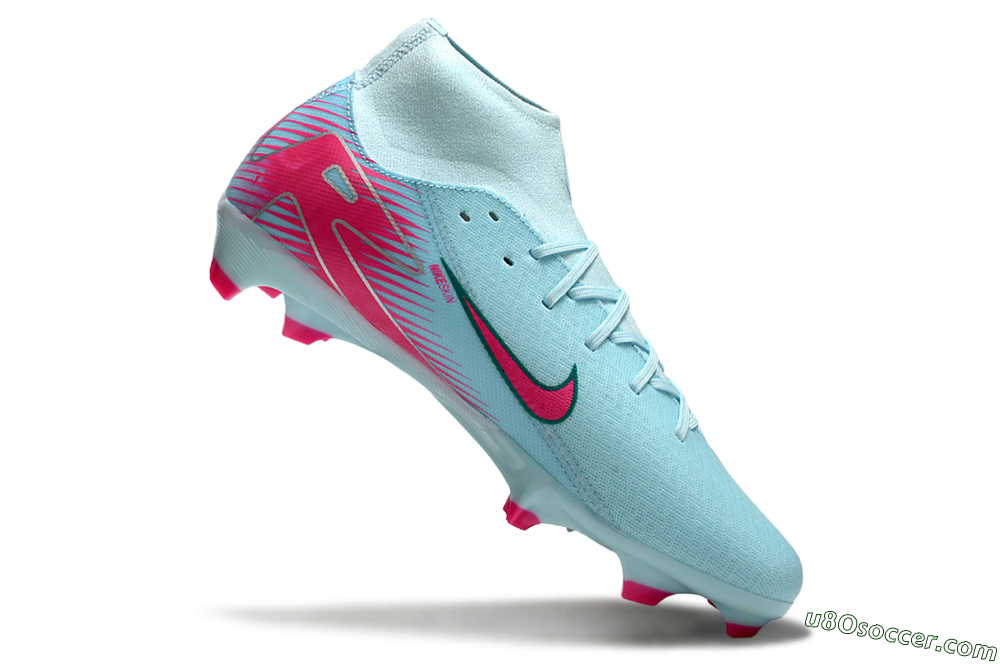 Nike Air Zoom Mercurial Superfly 10 Elite FG Firm Ground Soccer Cleats - Jade/Pink/White 4